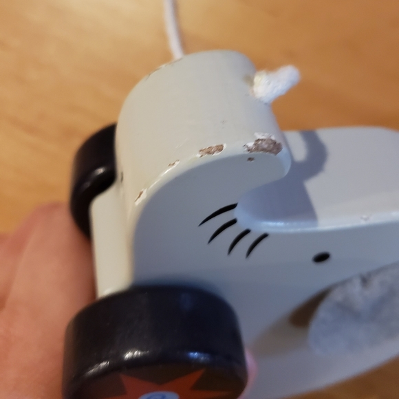 Wooden mother and baby elephant pull along toy (for baby, kids) - Picture 3 of 3